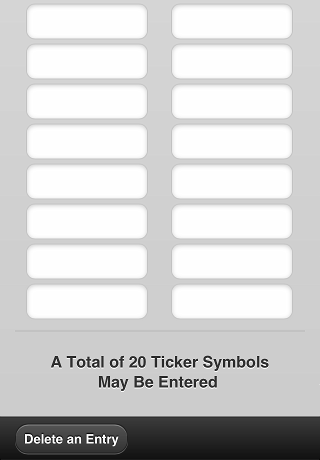 screenshot of ticker input screen 2